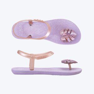 ZHOELALA — Sandals Comfort "TROPICAL LEAVES" • Violet Orchid